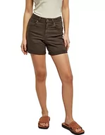 Spodnie damskie - Urban Classics Damskie spodnie damskie Colored Strech Denim Shorts Brown 29, brązowy, 29 - miniaturka - grafika 1