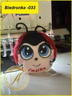 Maskotki i pluszaki - Haftowana Zawieszka Pluszak Maskotka Zabawka Biedronka z Personalizacja - 033 - miniaturka - grafika 1