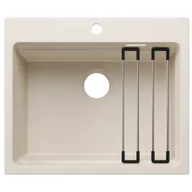 Zlewozmywaki - BLANCO 527748 Zlewozmywak ETAGON 6 Silgranit delikatny biały, szyny, bez armatury przelewowo-odpływowej - miniaturka - grafika 1