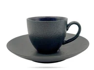 Filiżanki - Filiżanka ze spodkiem 80 ml czarna Terrea Black Alumina PORCELANA BOGUCICE - miniaturka - grafika 1