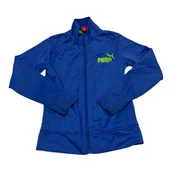 Bluzy dla dziewczynek - Bluza dziecięca Puma niebieska sportowa na zamek treningowa 140 - miniaturka - grafika 1