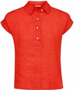 Mexx Lniana bluzka w kolorze czerwonym