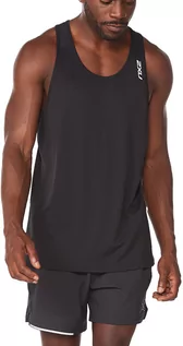 Koszulki sportowe damskie - 2XU Aero Singlet Men, black/silver reflective XL 2021 Koszulki do biegania bez rękawów MR6559a-BLK/SRF-XL - grafika 1