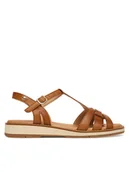 Sandały damskie - Pikolinos Sandały Roquetas W9B-0789 Brązowy - miniaturka - grafika 1