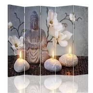 Parawany - Parawan dwustronny obrotowy FEEBY, Buddha ZEN STORCZYK 180x170 - miniaturka - grafika 1