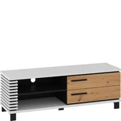 Szafki RTV - Szafka RTV 2S LAM-11 Lamir MebloCross Dąb Grange / Grafit Mat / Czarny Mat - miniaturka - grafika 1