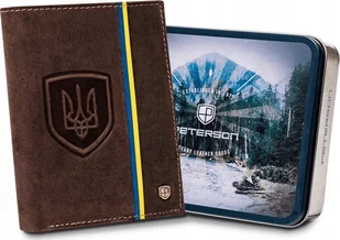 Peterson Portfel skórzany Peterson brązowy [DH] PTN 317-P-UP UA-HUNT - Portfele - miniaturka - grafika 1