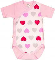 Body dla niemowląt - Body KOPERTOWE K/R SERCA DUŻE r 74 KLEKLE - miniaturka - grafika 1