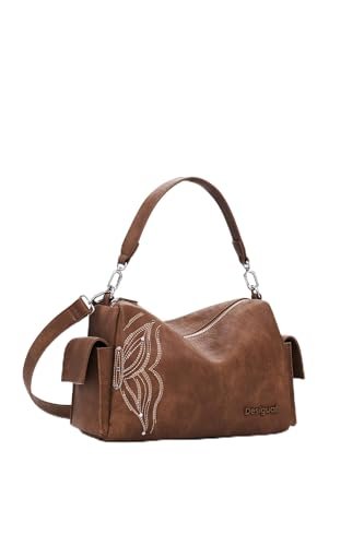 Desigual, BAG_GOODALL SAND HABANA Damskie, Brązowy brązowy