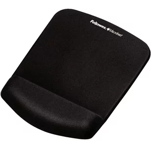 Podkładka pod mysz i nadgarstek FELLOWES plush touch czarna -9252003- - Podkładki pod mysz - miniaturka - grafika 1