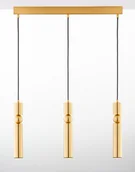 Lampy sufitowe - Złota lampa wisząca z ozdobnymi tubami JUP 2010 AL3 MS/MS - miniaturka - grafika 1