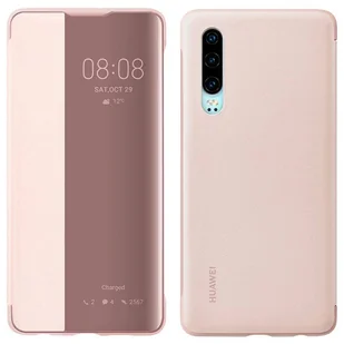 Huawei Smart View Flip Cover pokrowiec etui z klapką typu Smart Huawei P30 różowy (51992862) - Etui i futerały do telefonów - miniaturka - grafika 1