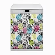 Dekoracje domu - Ozdobna osłona na zmywarkę Kolorowe ananasy 60x80 - miniaturka - grafika 1