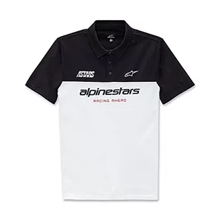 Koszulki męskie - Alpinestars Męska koszulka polo Paddock biały/czarny L - grafika 1