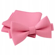 Krawaty i muchy męskie - Zestaw mucha + poszetka - jasnoróżowa - miniaturka - grafika 1