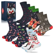 Skarpetki damskie - Lee Cooper Skarpety Damskie Świąteczne Ciepłe Długie 6 sztuk Rozmiar 39-42 - miniaturka - grafika 1