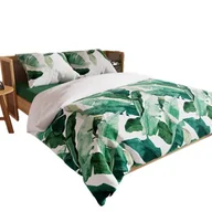 Pościel - POŚCIEL 220x200 SATYNA 100% BAWEŁNA LIŚCIE BANANO - miniaturka - grafika 1