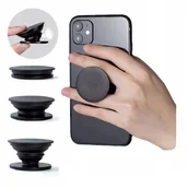 Uchwyty samochodowe do telefonów - Uchwyt do telefonu Popsocket na palce / stojak czarny - miniaturka - grafika 1