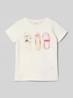Koszulki dla dziewczynek - T-shirt z wiązanym detalem model ‘NMFDESSY’ - miniaturka - grafika 1