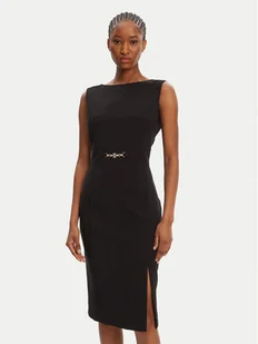 Fracomina Sukienka koktajlowa FR25WD2001W42901 Czarny Regular Fit - Sukienki - miniaturka - grafika 1