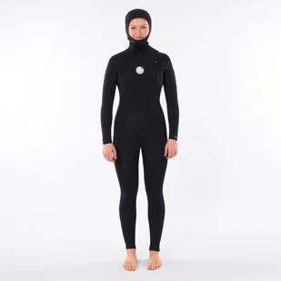 Damska Pianka surfing RIP CURL WMNS.D/PATROL 54 C/Z HOOD WSMYHW_90 – Czarny - Pianki do pływania - miniaturka - grafika 1