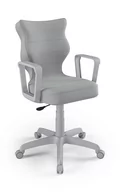 Fotele i krzesła biurowe - Krzesło Krzesło młodzieżowe Norm szary Velvet 03 rozmiar 5 - miniaturka - grafika 1