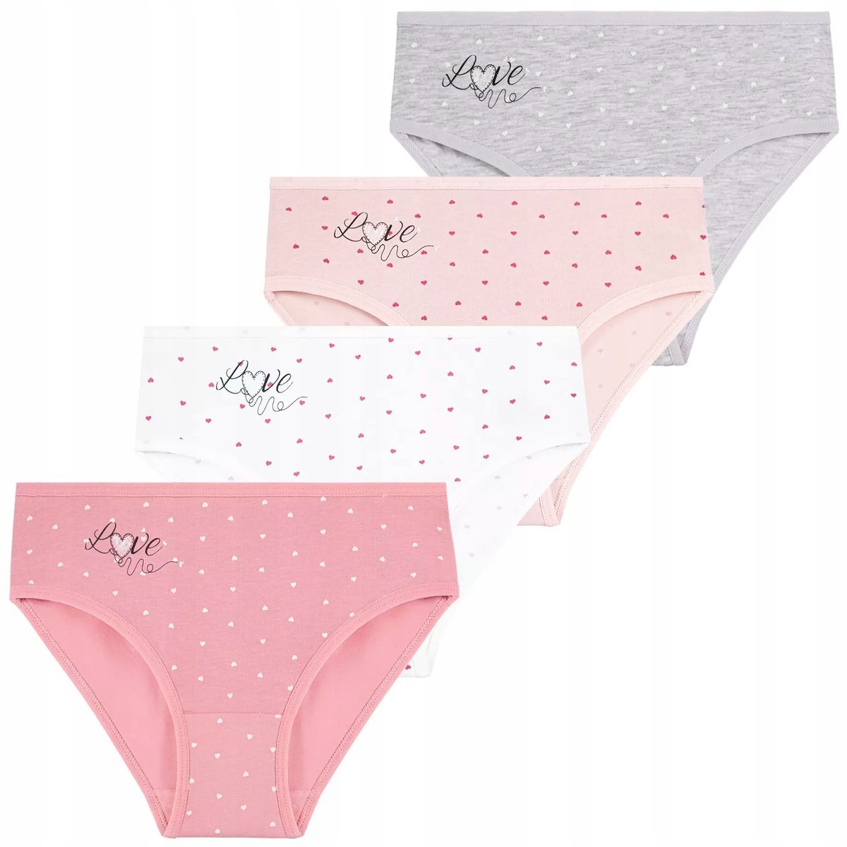 DZIEWCZĘCE MAJTKI FIGI DZIECIĘCE KOLOROWE BAWEŁNIANE 4-PAK MORAJ 158-164