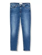 Spodnie damskie - Calvin Klein Jeans Damskie spodnie skinny ze średnim stanem, Ciemna dżinsowa, 36W / 32L - miniaturka - grafika 1