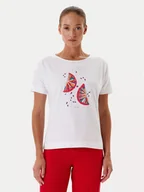 Koszulki i topy damskie - Tatuum T-Shirt Lali 1 T2511.110 Biały Regular Fit - miniaturka - grafika 1