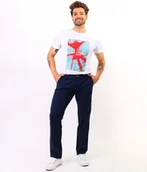 Spodnie męskie - Niedenimowe spodnie męskie GALATA 4023 NAVY BLAZER-31\32 - miniaturka - grafika 1