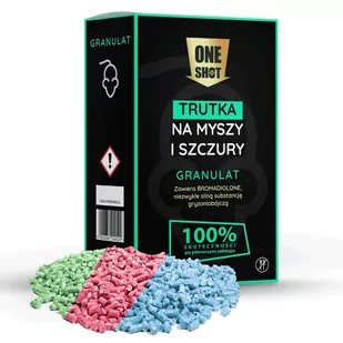 Trutka Na Myszy I Szczury Granulat Bromadiolon One Shot 1 Kg - Zwalczanie i odstraszanie szkodników - miniaturka - grafika 1