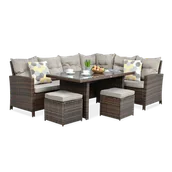 Meble ogrodowe - Narożnik technorattanowy IBIZA Brown - miniaturka - grafika 1