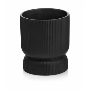 Osłonka ceramiczna black mat 15 cm - Donice - miniaturka - grafika 1