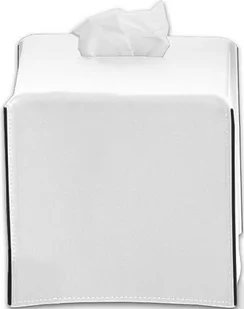 Pojemnik na chusteczki Nappa kwadratowy 14 cm biały - Pojemniki łazienkowe - miniaturka - grafika 1