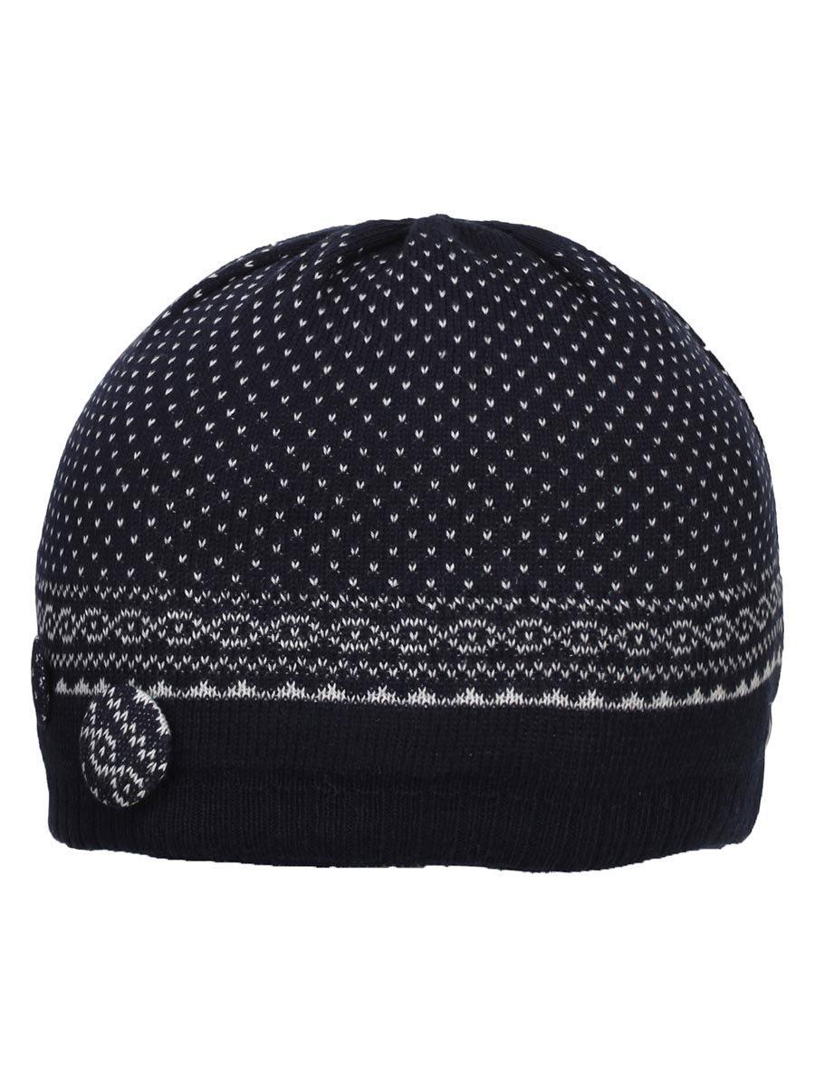 Dziewczęca czapka beanie z pikowanym wzorem granatowa Doll