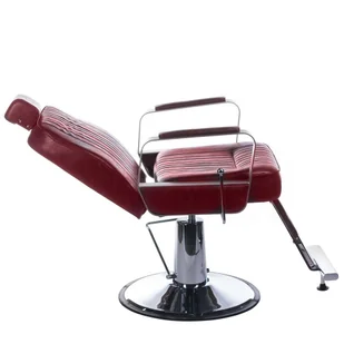 Fotel barberski HOMER BH-31237 Wiśniowy - Fotele fryzjerskie - miniaturka - grafika 6