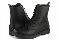 Botki damskie - GEOX CZARNE BOTKI DAMSKIE Z MIKROFIBRY Z ZAMKIEM 37 6AA - miniaturka - grafika 1