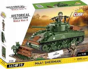 Klocki COBI 3126 czołg SHERMAN M4A1 podstawowy, amerykański czołg średni - Klocki - miniaturka - grafika 1