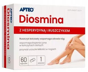Diosmina z hesperydyną 60 kapsułek APTEO Wysyłka kurierem tylko 10,99 zł - Serce i układ krążenia - miniaturka - grafika 1