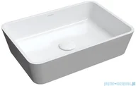 Umywalki - Omnires Parma umywalka nablatowa 50x35cm biało-szary połysk PARMAUNBSP - miniaturka - grafika 1