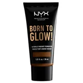 Podkłady do twarzy - NYX Professional Makeup Born To Glow Naturally Radiant Foundation 22.3 Walnut - miniaturka - grafika 1