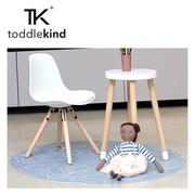 Maty edukacyjne - Toddlekind TODDLEKIND Mata ochronna podłogowa okrągła Clean Wean Mat Jungle Teal Blue solution-bc-6964-0 - miniaturka - grafika 1