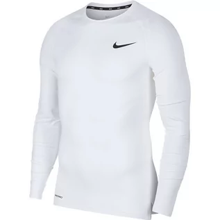 Koszulki sportowe męskie - Nike, Koszulka męska, M NP Top LS Tight BV5588 100, biały, rozmiar XXL - grafika 1