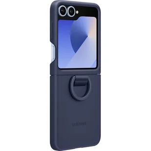 Etui SAMSUNG Silicone Case With Ring do Galaxy Z Flip 6 Granatowy EF-PF741TNEGWW - Etui i futerały do telefonów - miniaturka - grafika 1