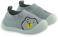 Buty dla chłopców - Niechodki niemowlęce dla chłopca Befado 002P042 Szare - miniaturka - grafika 1