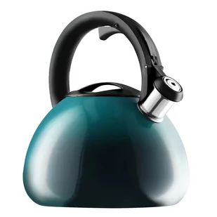 Czajnik emaliowany z gwizdkiem Mores 2.6L, turkusowy - Czajniki na gaz - miniaturka - grafika 1