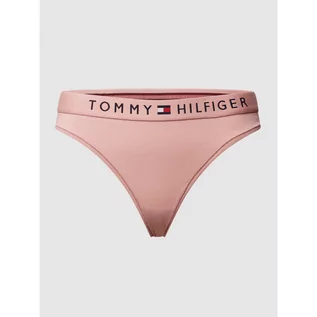 Majtki damskie - Stringi z mieszanki bawełny i elastanu - TOMMY HILFIGER - grafika 1