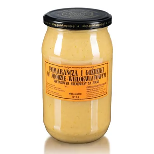 POMARAŃCZA I GOŹDZIKI W MIODZIE WIELOKWIATOWYM 1010g, pyszny, słodki, nierozgrzewany, 100 lat tradycji, zdrowy - Miód - miniaturka - grafika 1