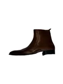 Botki męskie - Botki męskie Steve Madden Santos Brn Leather 45 - miniaturka - grafika 1