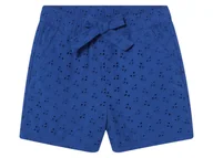 Spodnie i spodenki dla dziewczynek - lupilu® Spodenki dziewczęce z bawełny z haftem (Niebieski, 98/104) - miniaturka - grafika 1